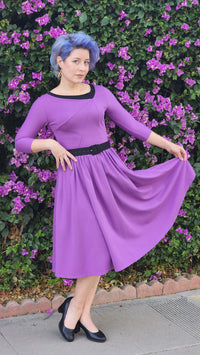 Original Retro Swing Dress in Purple