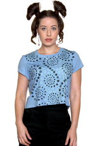 Radiant Swirls Loose Crop Top